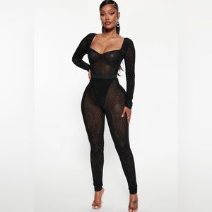 FashionNova Always a Baddie Rhinestone Set